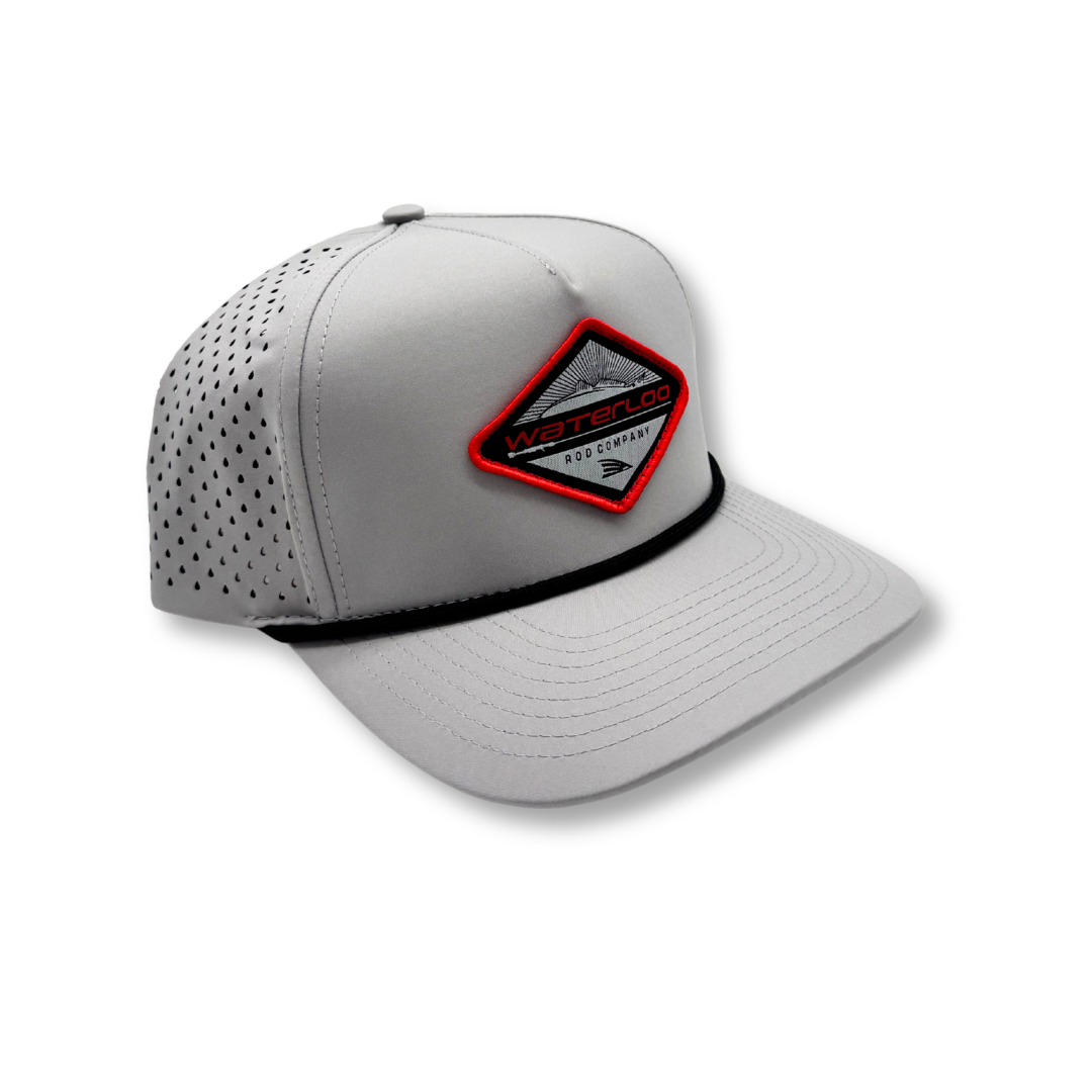 Waterloo Silver and Black Performance Rope Cap - Diamond Patch