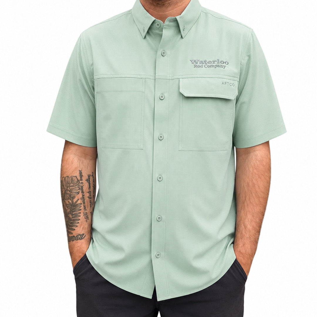 Aftco Air-O Mesh Short Sleeve Button Down Shirt