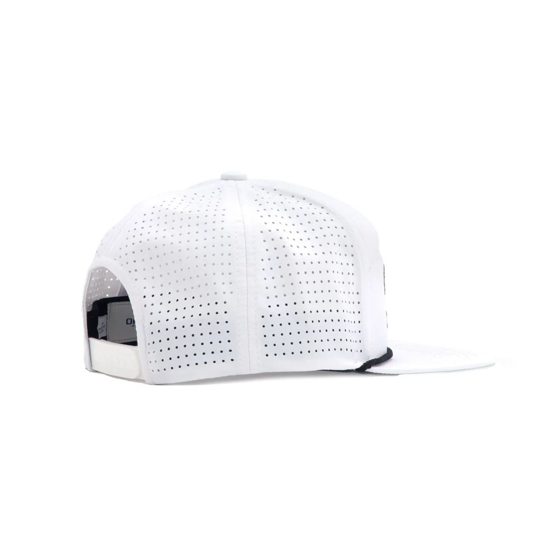 Bajio White Gator Head Performance Flat Bill Cap