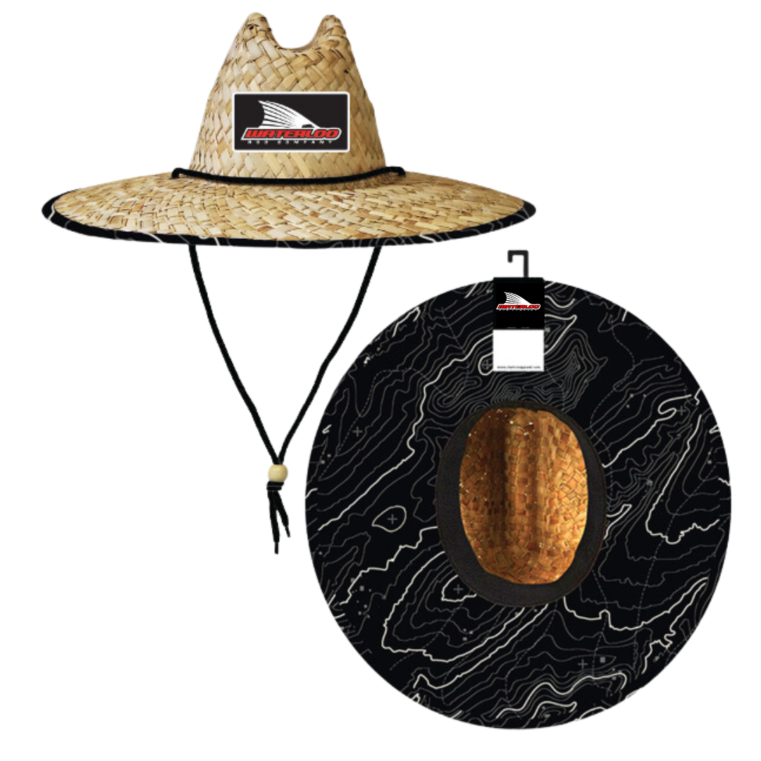 Waterloo Straw Hat - Black Aerial with Tails Up Patch