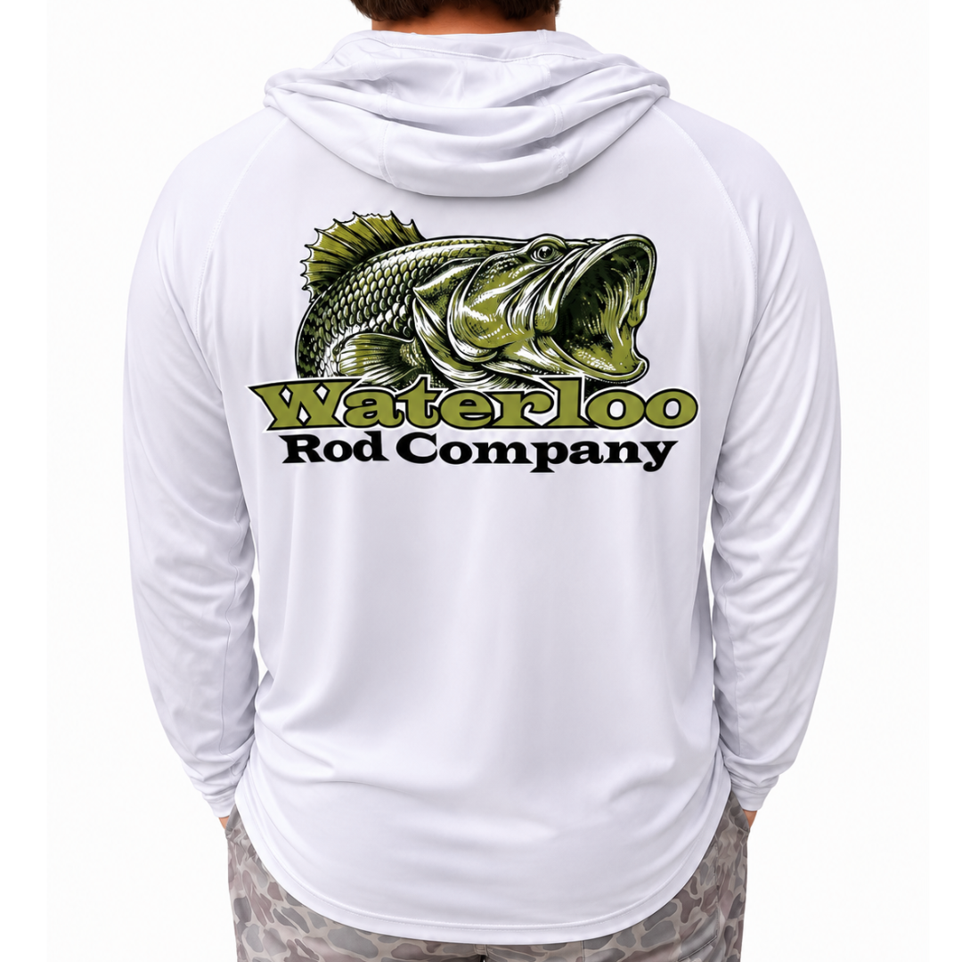 Waterloo Silver Performance Long Sleeve Hoodie - Bass Logo