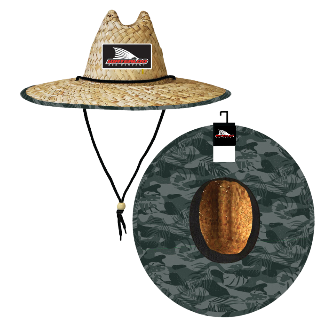 Waterloo Straw Hat -Tropical Camo with Tails Up Patch