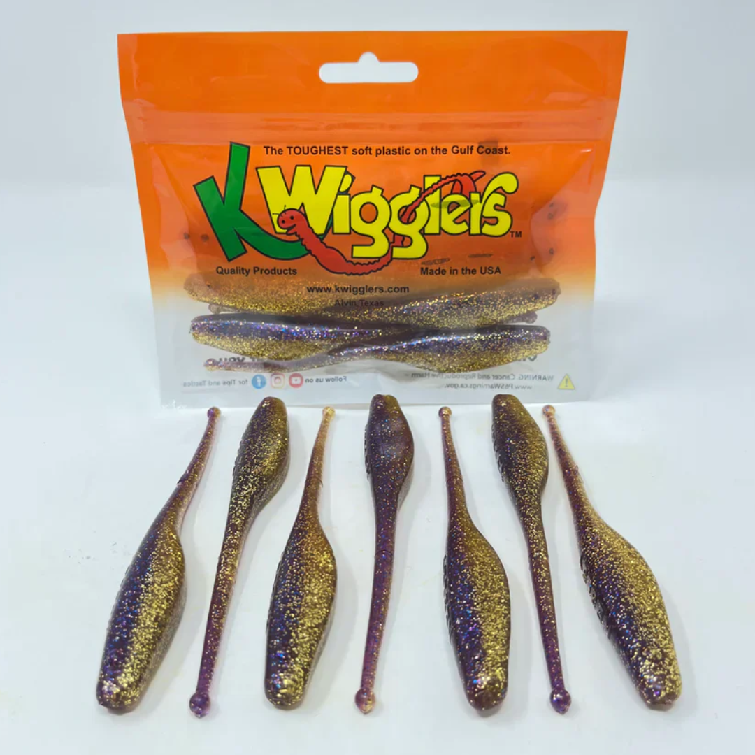 Kwigglers Ball Tail Shad 7pk, Blue