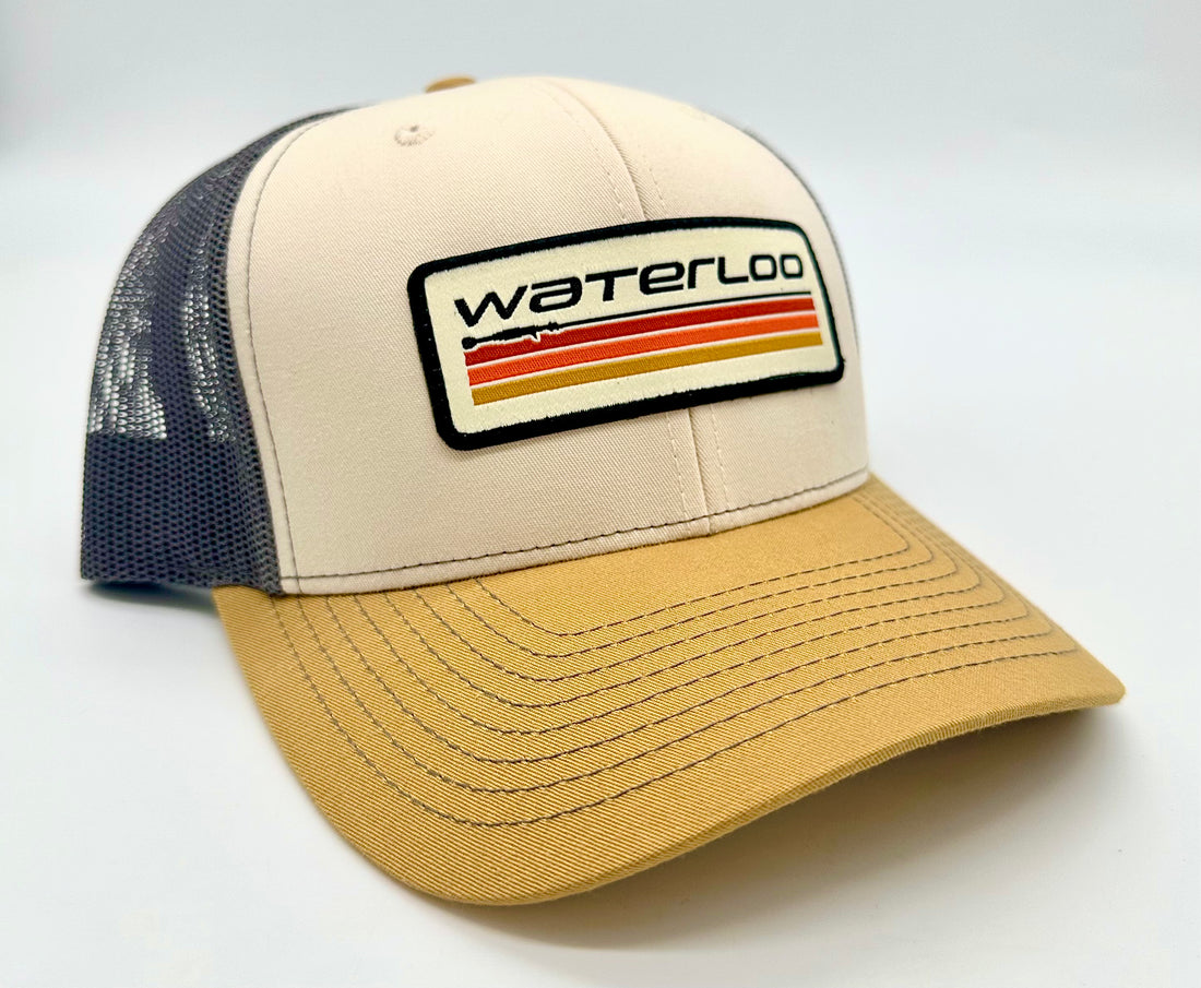 Waterloo Mink Beige, Charcoal, and Amber Gold Cap - Performance Logo
