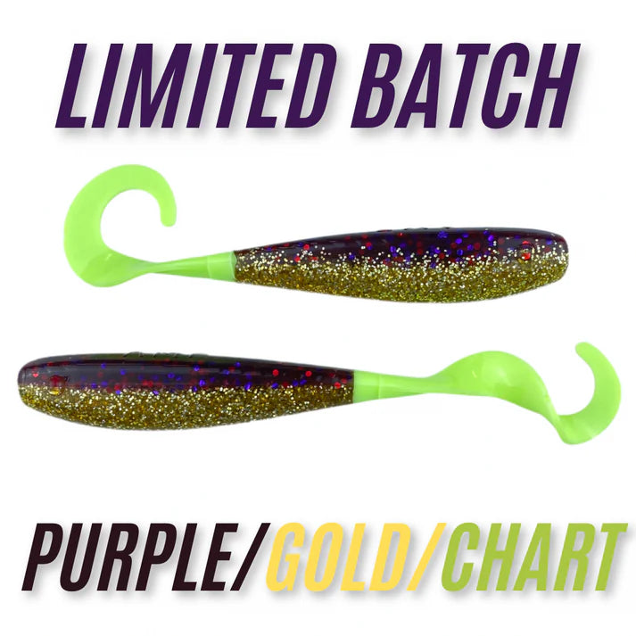 A.M. Fishing Lures - Limited Editions Purple Gold Chartreuse / 4" A.M. Fishing Lures - Limited Editions Purple Gold Chartreuse / 4"