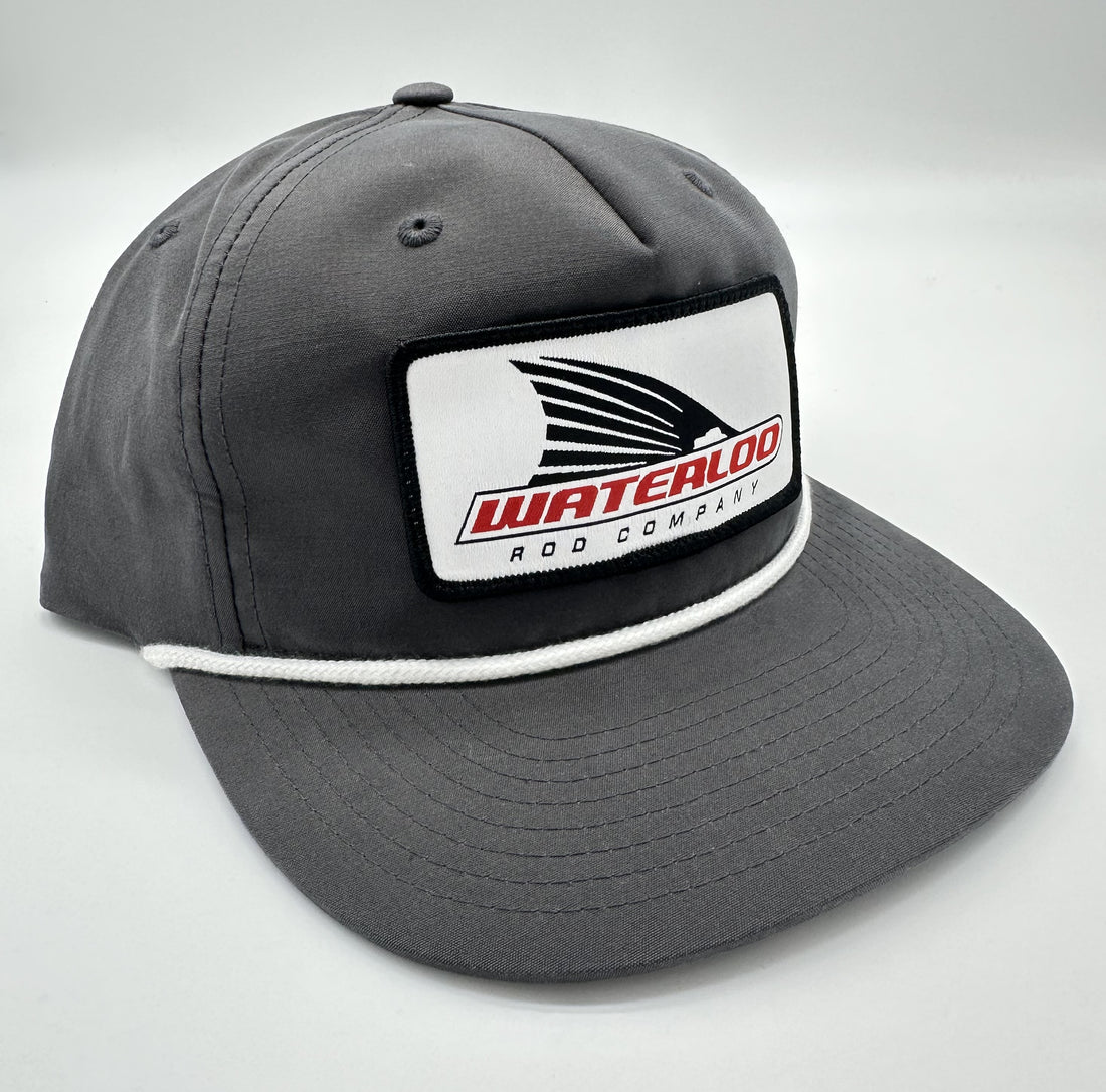 Waterloo Charcoal and White Rope Cap - Tails Up Logo