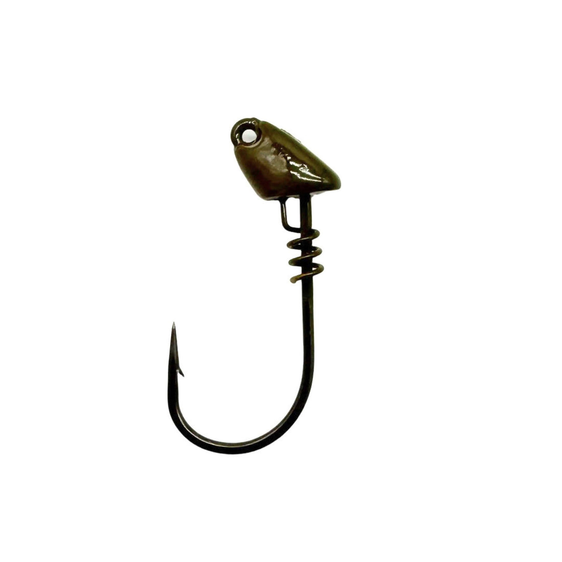 Texas Custom Lures Jighead- Green Pumpkin (Multiple Sizes) Green Pumpkin 1/16-2/0