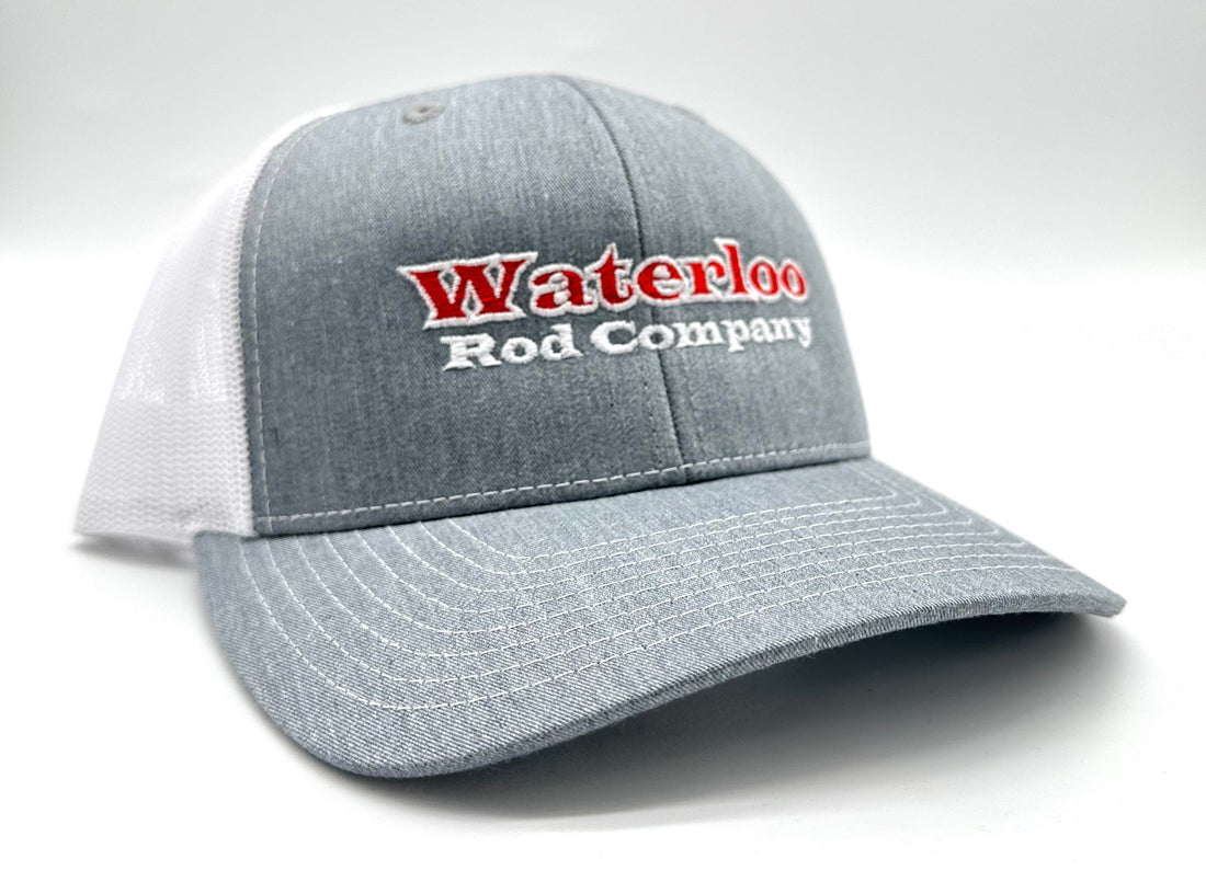 Waterloo Heather Grey and White Cap - Red and White OG Logo
