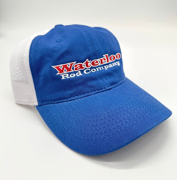 Waterloo Royal and White Unstructured Cap - Red and White Original Logo