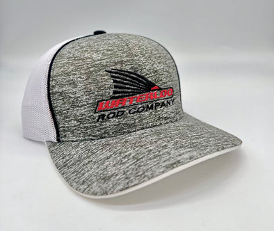 Heather Grey and White- Red Tails Up Cap