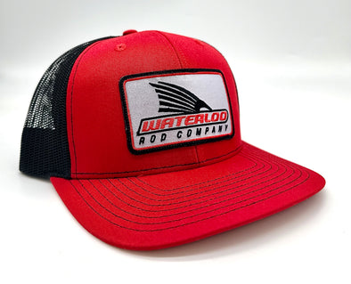 Waterloo Red and Black Cap - Grey Tails Up Patch