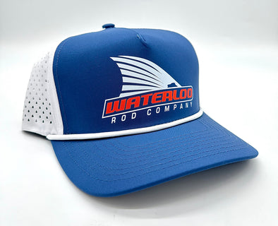 Waterloo Navy and White Rope Cap - Tails Up Logo