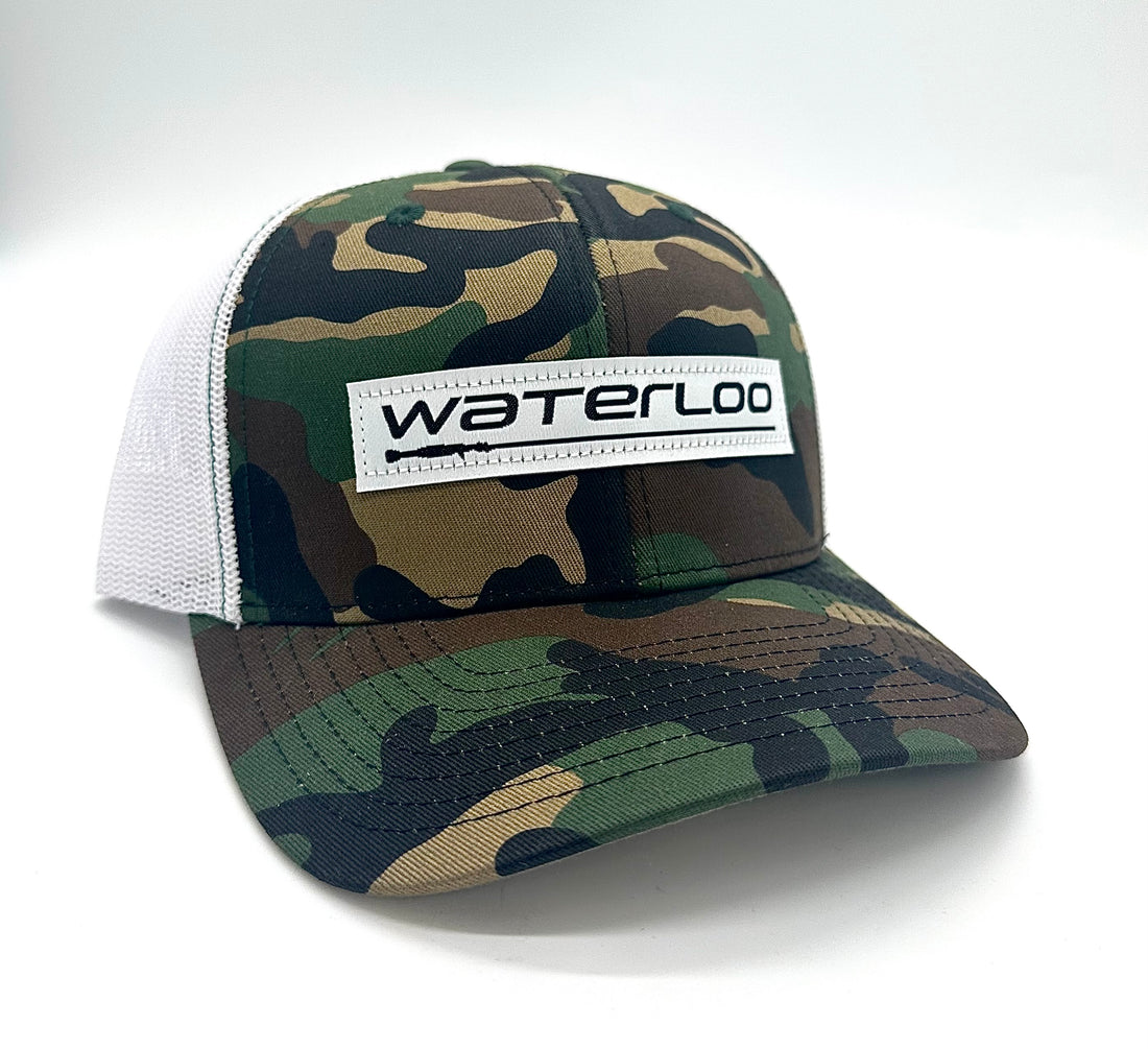 Waterloo Green Camo and White Cap - Performnace Patch