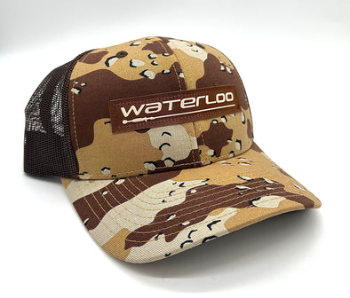 Waterloo Desert Camo and Brown Cap - Performance Logo