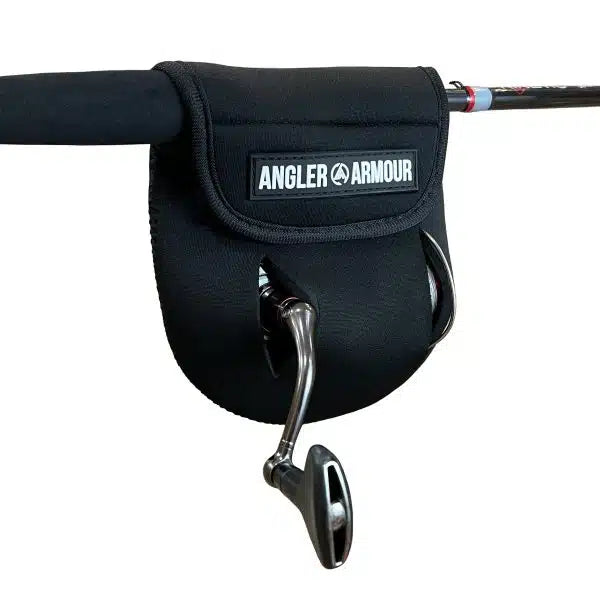 Angler Armour Neoprene Spinning Reel Cover Black