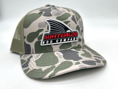 Waterloo Marsh Duck Camo and Loden Cap - Tails Up Logo