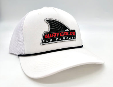 Waterloo White with Black Rope Cap - Tails Up Logo