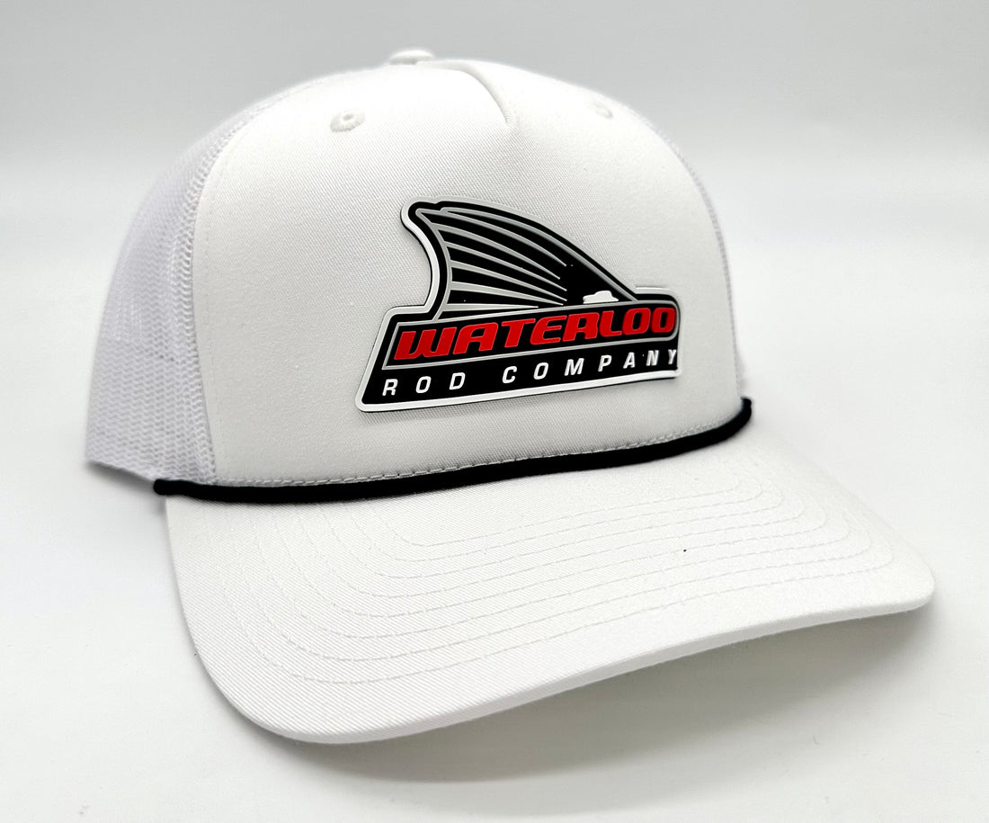 Waterloo White and Black Rope Cap - Tails Up Rubber Logo