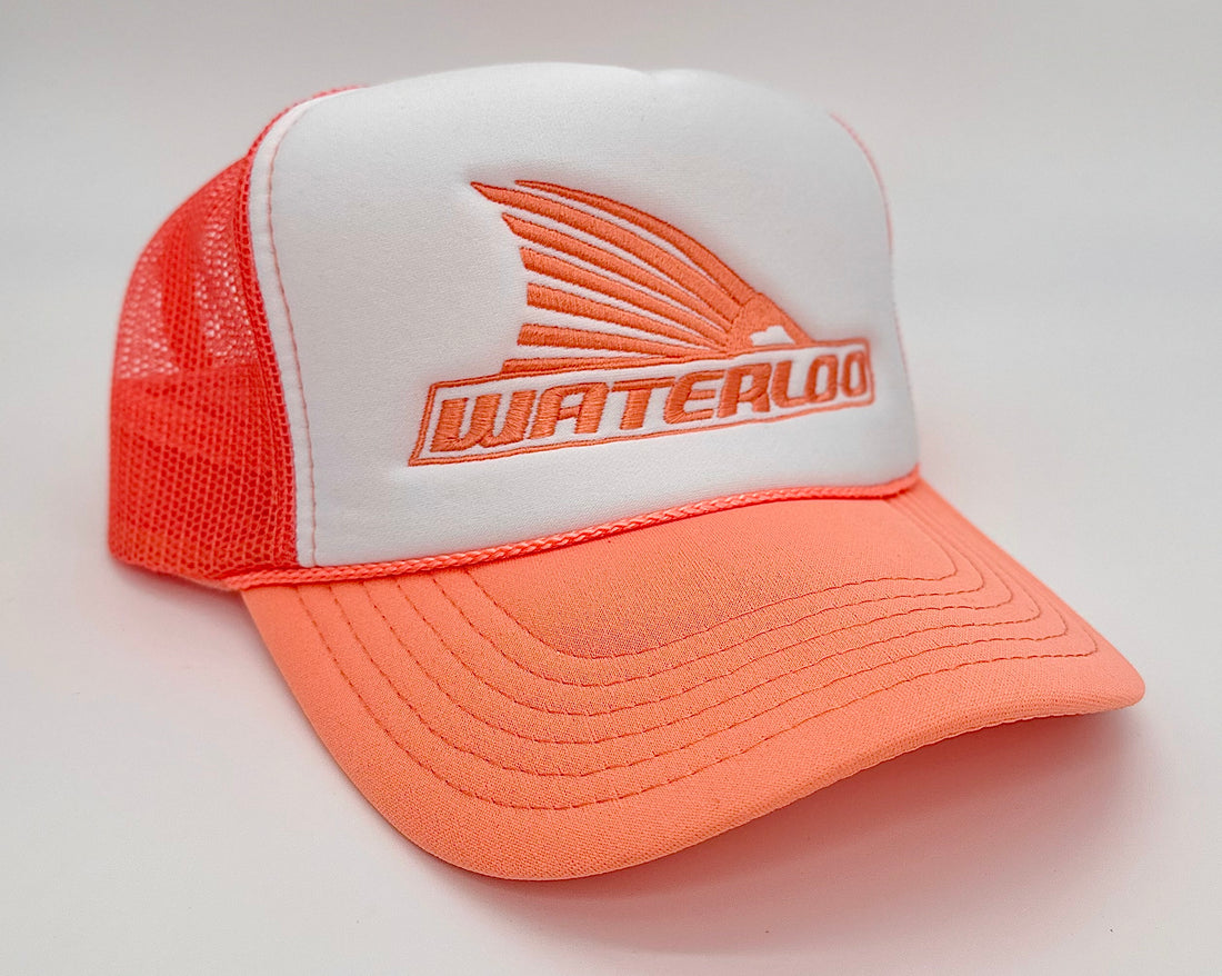 Waterloo Coral and White Foam Front Cap - Tails Up