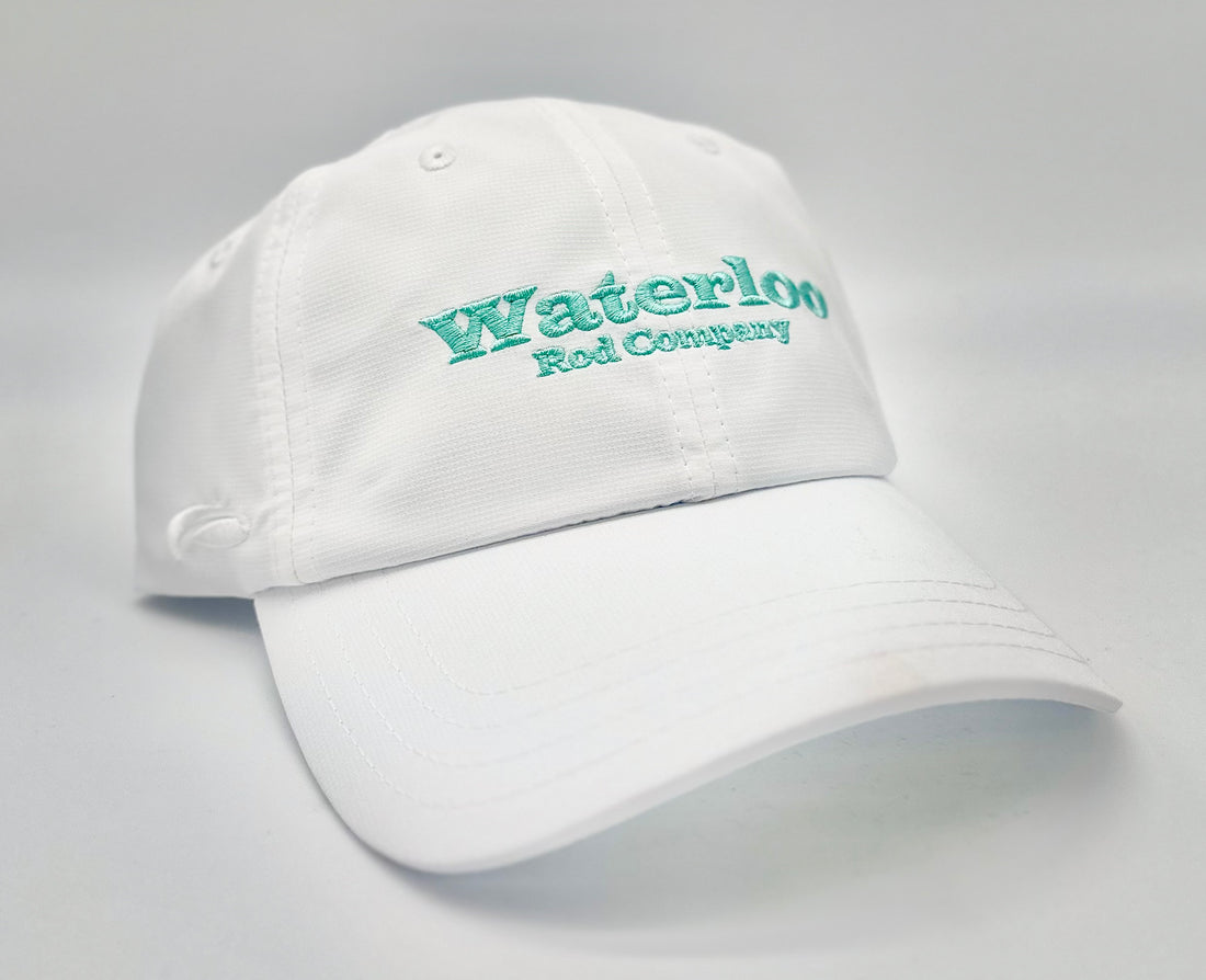 Waterloo Unstructured White Cap - Seafoam Waterloo Logo