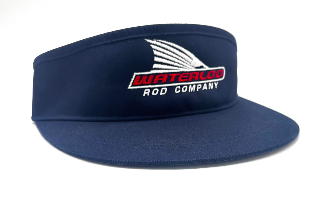 Waterloo Navy Classic Golf Visor - Tails Up Logo