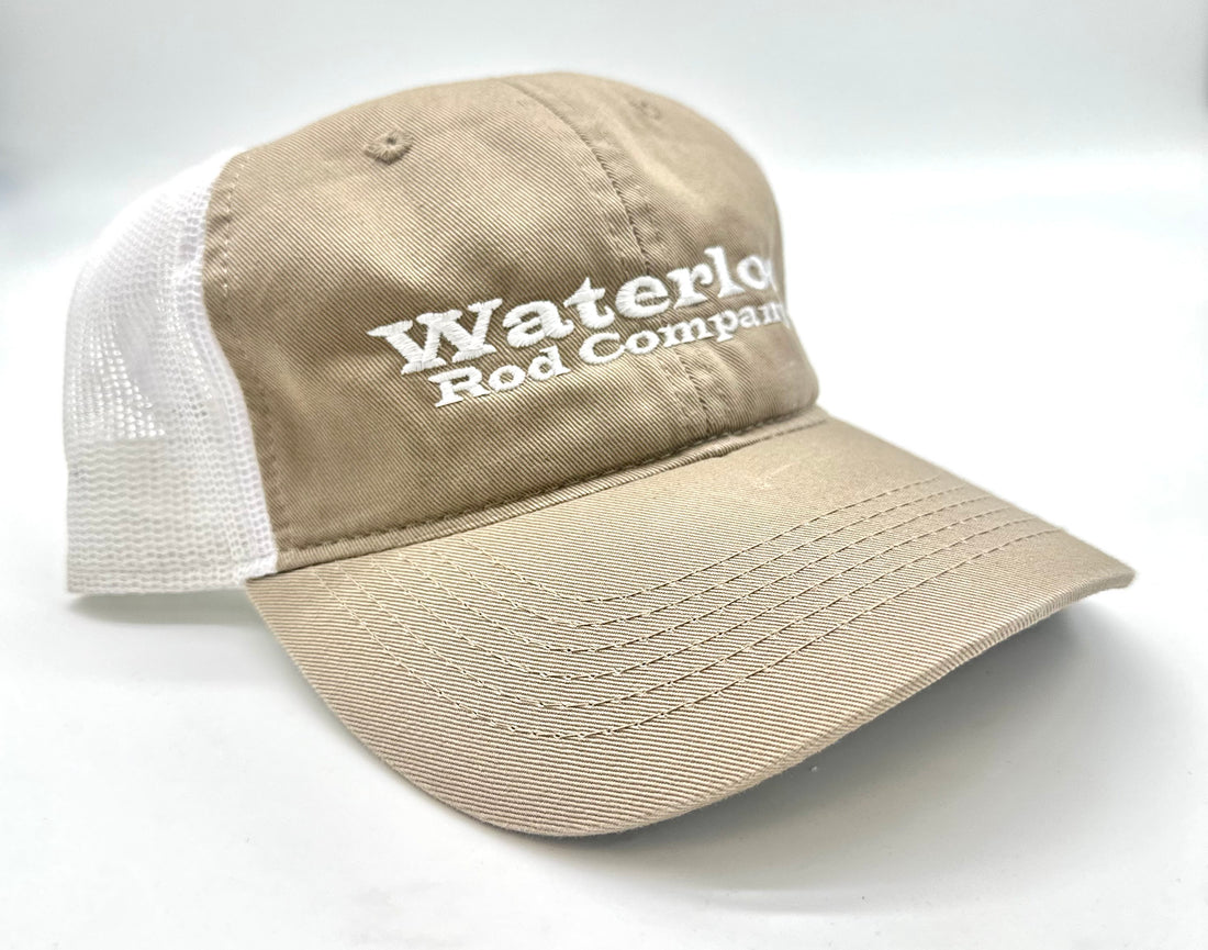 Waterloo Tan and White Unstructured Cap - White Original Logo