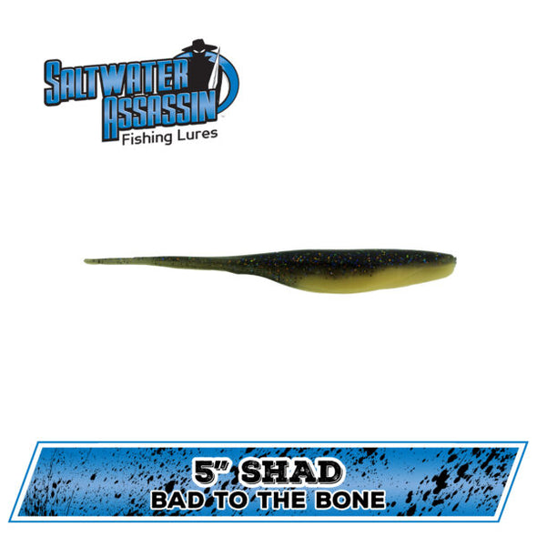 Bass Assassin Saltwater Shad- 5" 8 CT