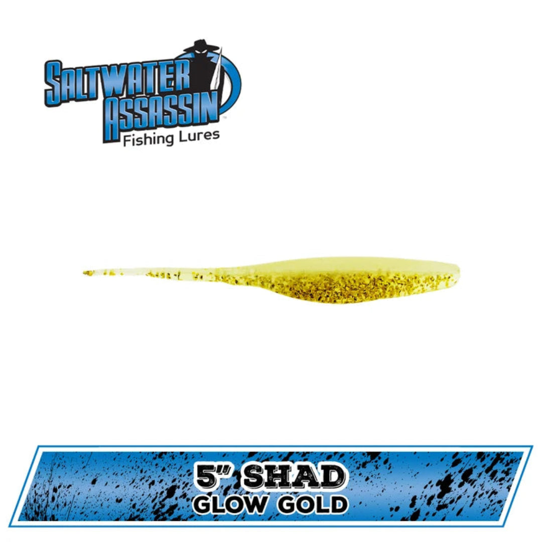 Bass Assassin Saltwater Shad- 5" 8 CT