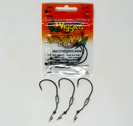 Waterloo Rods KWigglers Jig Head 3 Pack - 1/8oz. Weedless 3/O