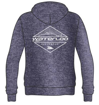 Waterloo Heather Navy Hoodie - White Diamond Logo