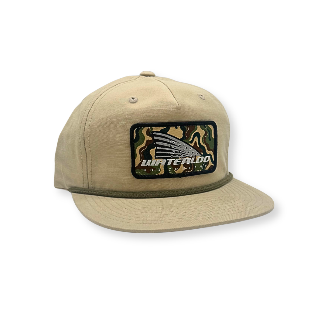Waterloo Sand Dune and Olive Rope Cap - Wavy Camo Tails Up Patch