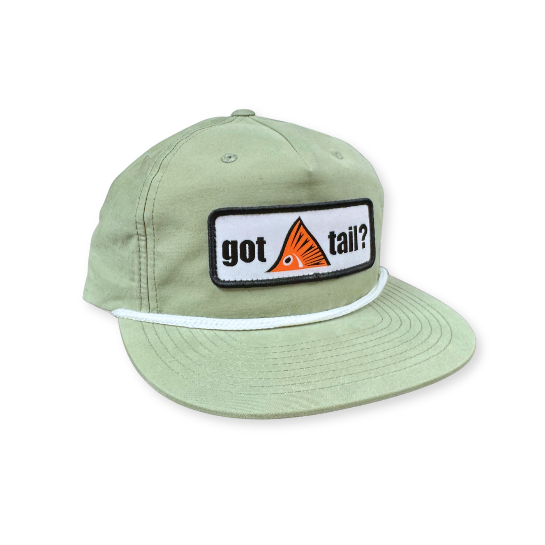 Got Tail? Sage and White Rope Cap  - Got Tail? Patch