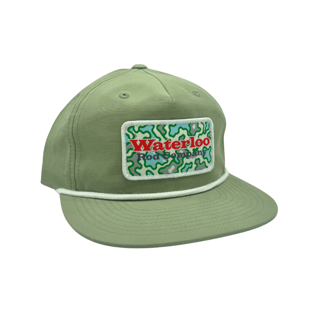 Waterloo Sage and White Rope Cap  - Blue Camo OG Patch