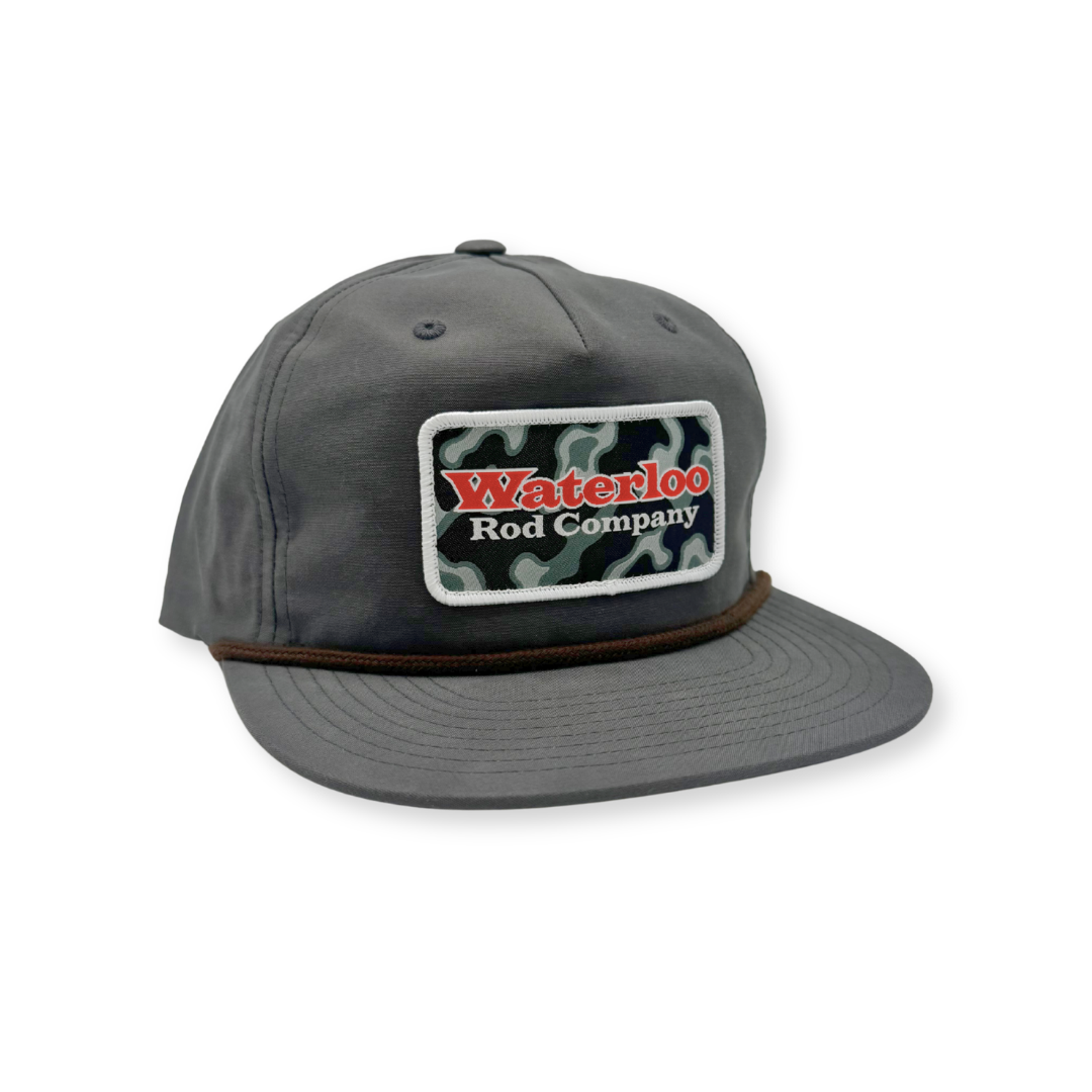 Waterloo Charcoal and Brown Rope Cap  - Camo OG Patch