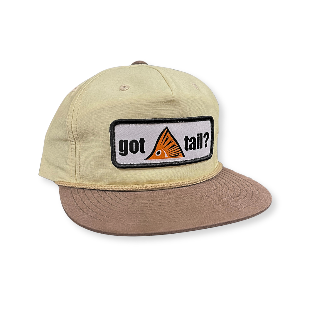 Regular Brown Color Got Tail? Cream, Brown, and Khaki Rope Cap - Got Tail? Patch – Waterloo ...