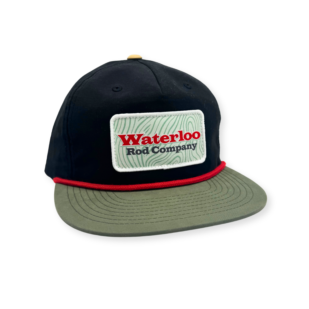 Waterloo Black, Loden, and Red Rope Cap - Topo OG Patch