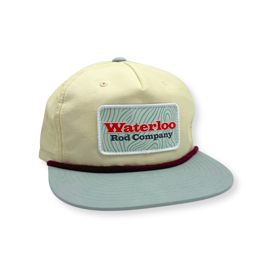 Waterloo Cream, Soft Blue, and Wine Rope Cap - Topo OG Patch