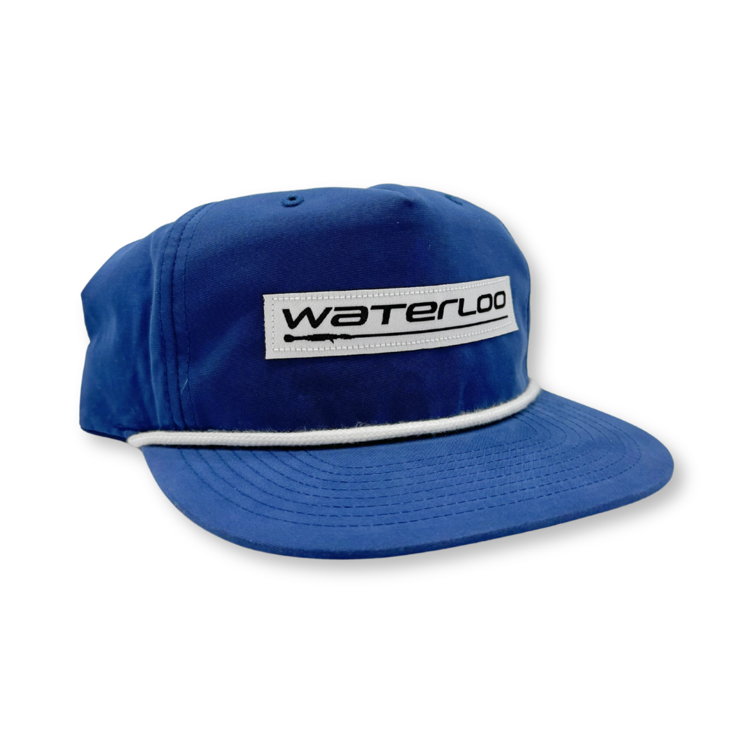 Waterloo Navy and White Performance Rope Cap - Performance Patch