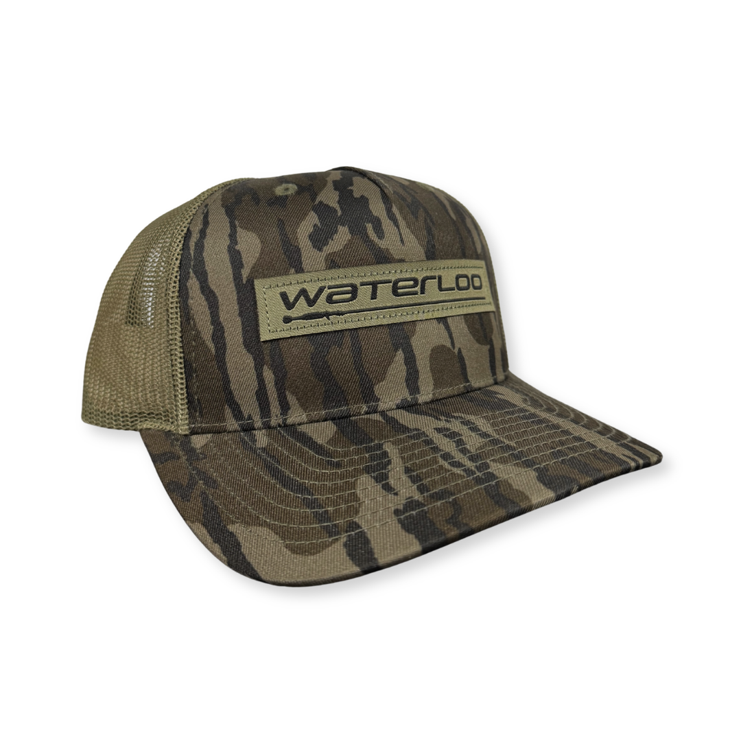 Waterloo Mossy Oak Bottomland & Loden Cap - Performance Logo