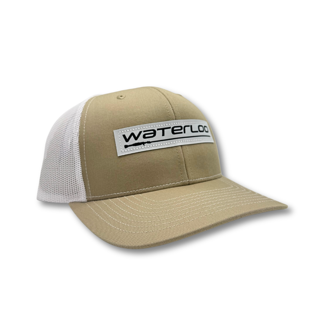 Waterloo Khaki and White Cap - Performance Logo