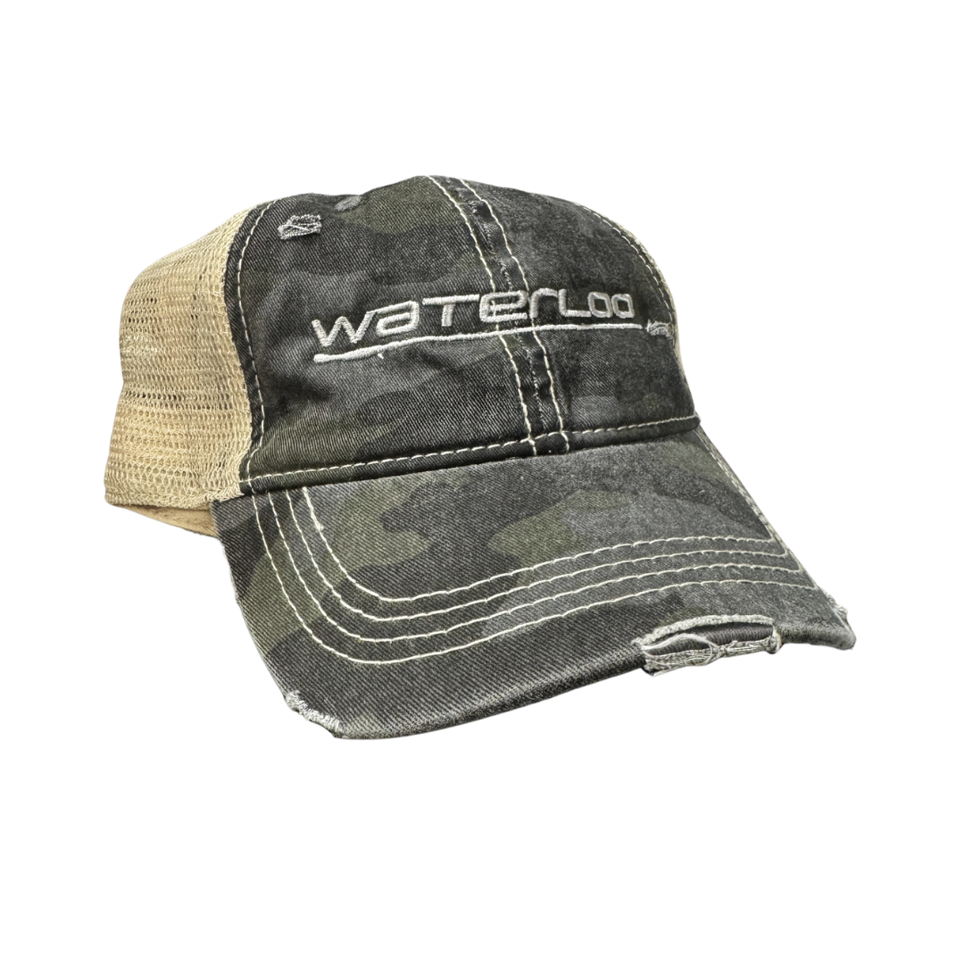 Waterloo Women's Black Camo Baseball Pony Cap