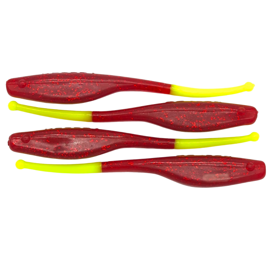 KWIGGLERS Ball Tail Shad 7 Pack (Multiple Colors)