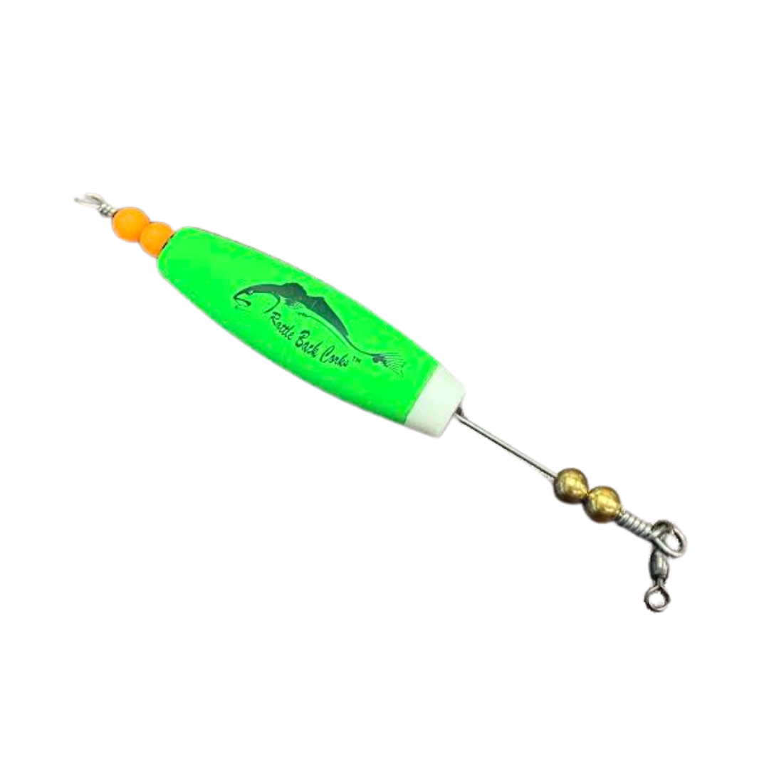 clacker fishing lure Rattle Back Corks -Cigar Floating 6" Cork w/Clacker – Waterloo Rods