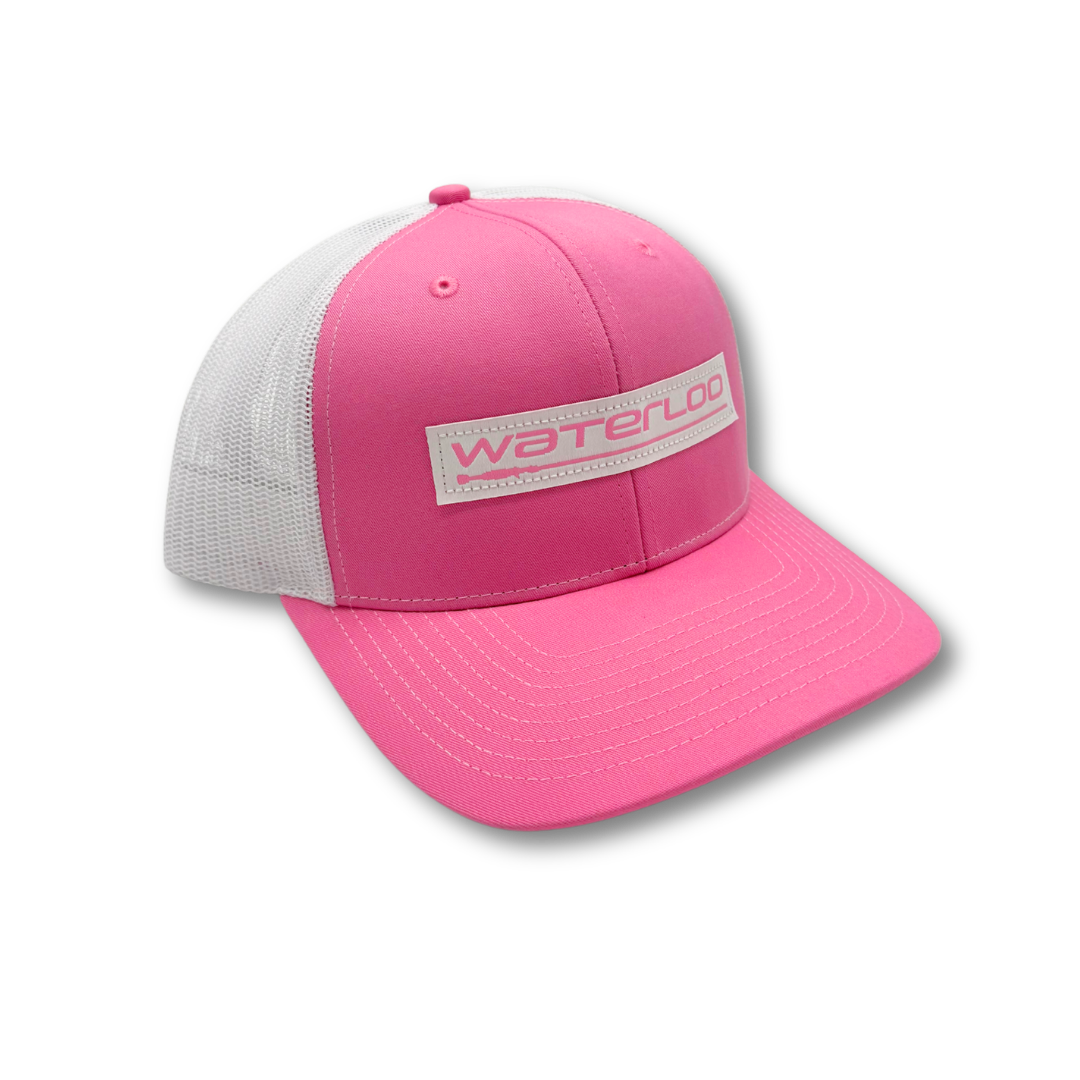 Waterloo Hot Pink and White Cap - Pink Performance Logo