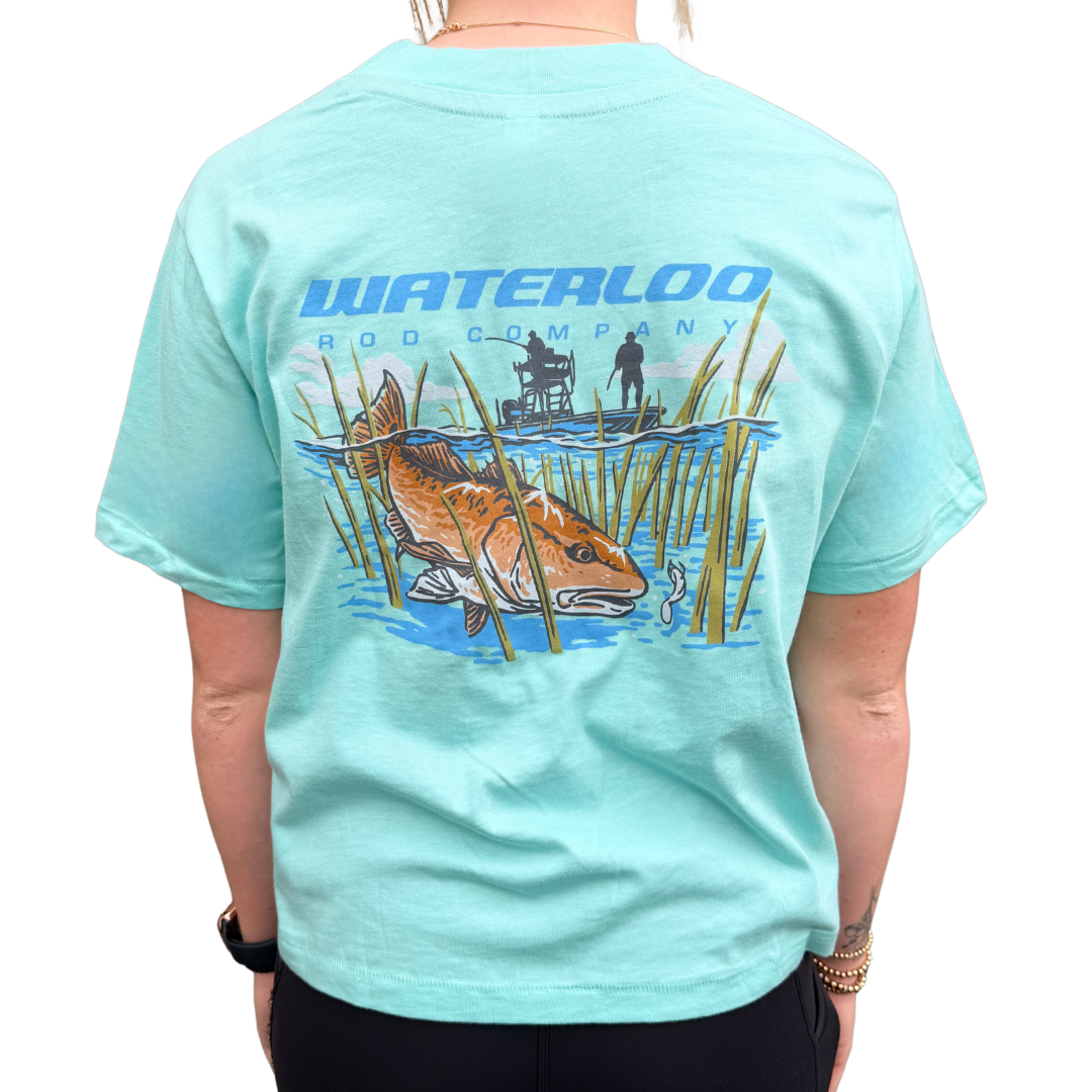 Women's Boxy Tee - Seafoam - Redfish Strike