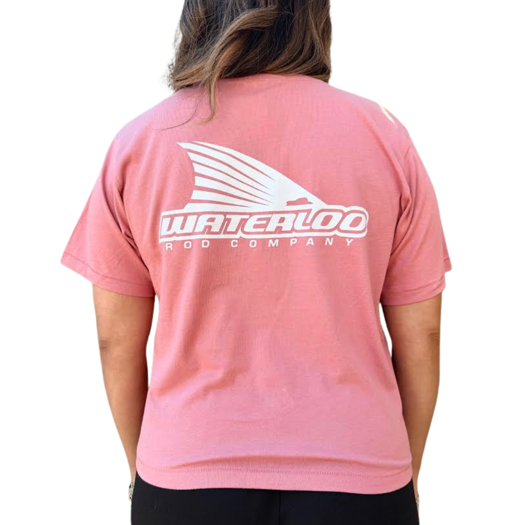 Women's Boxy Tee - Mauve- Tails Up Logo