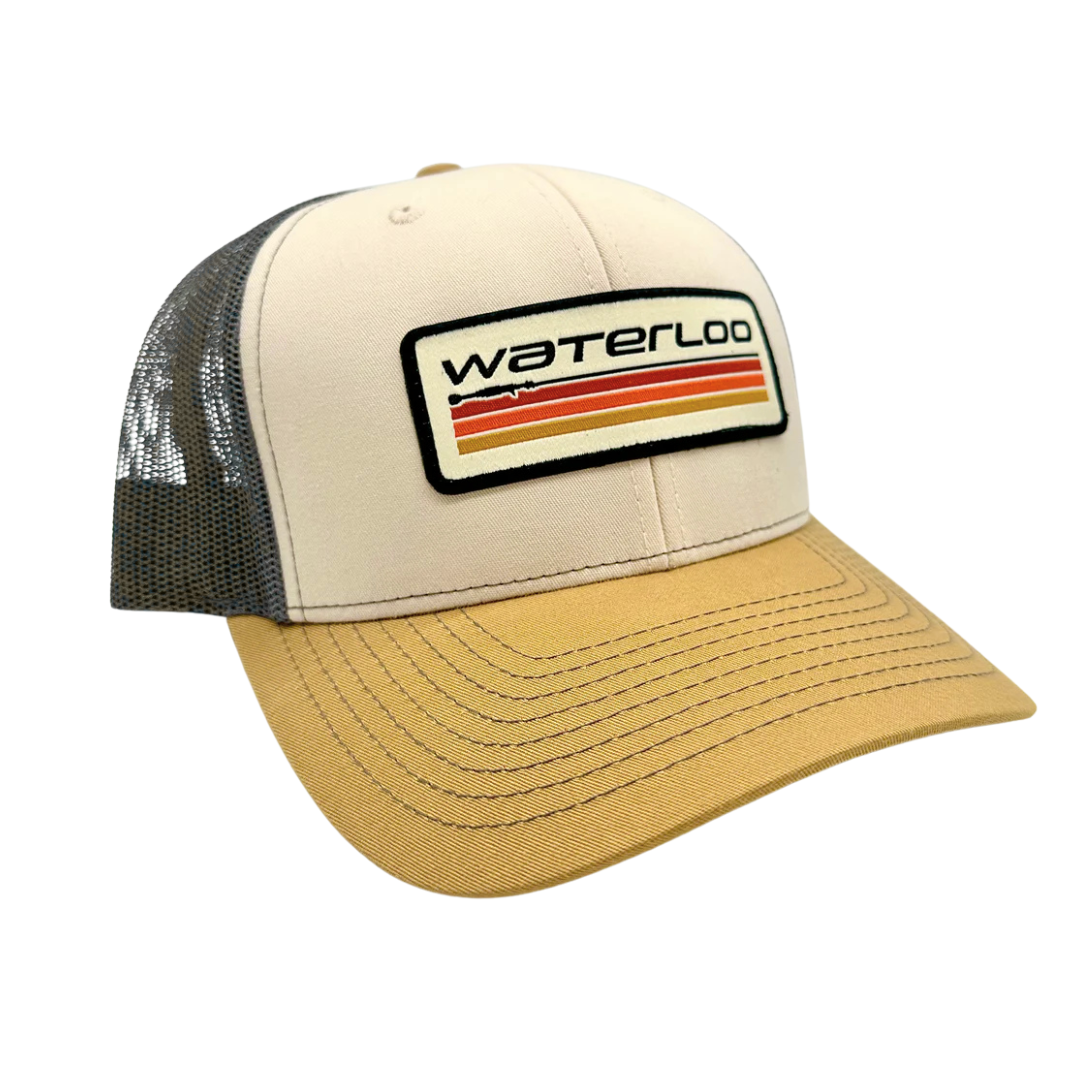 Waterloo Mink Beige, Charcoal, and Amber Gold Cap - Performance Logo
