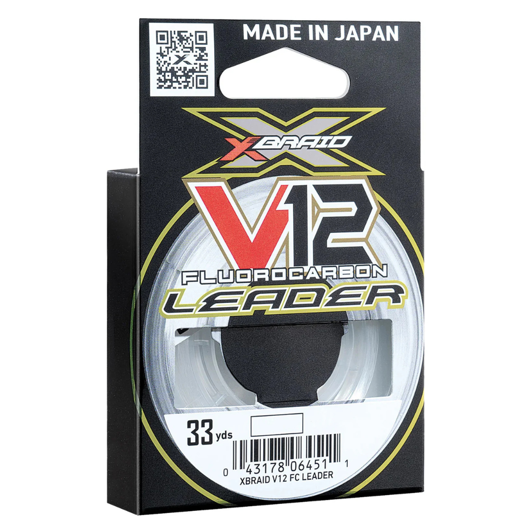 XBraid V12 Fluorocarbon Leader 33Yds 25lb