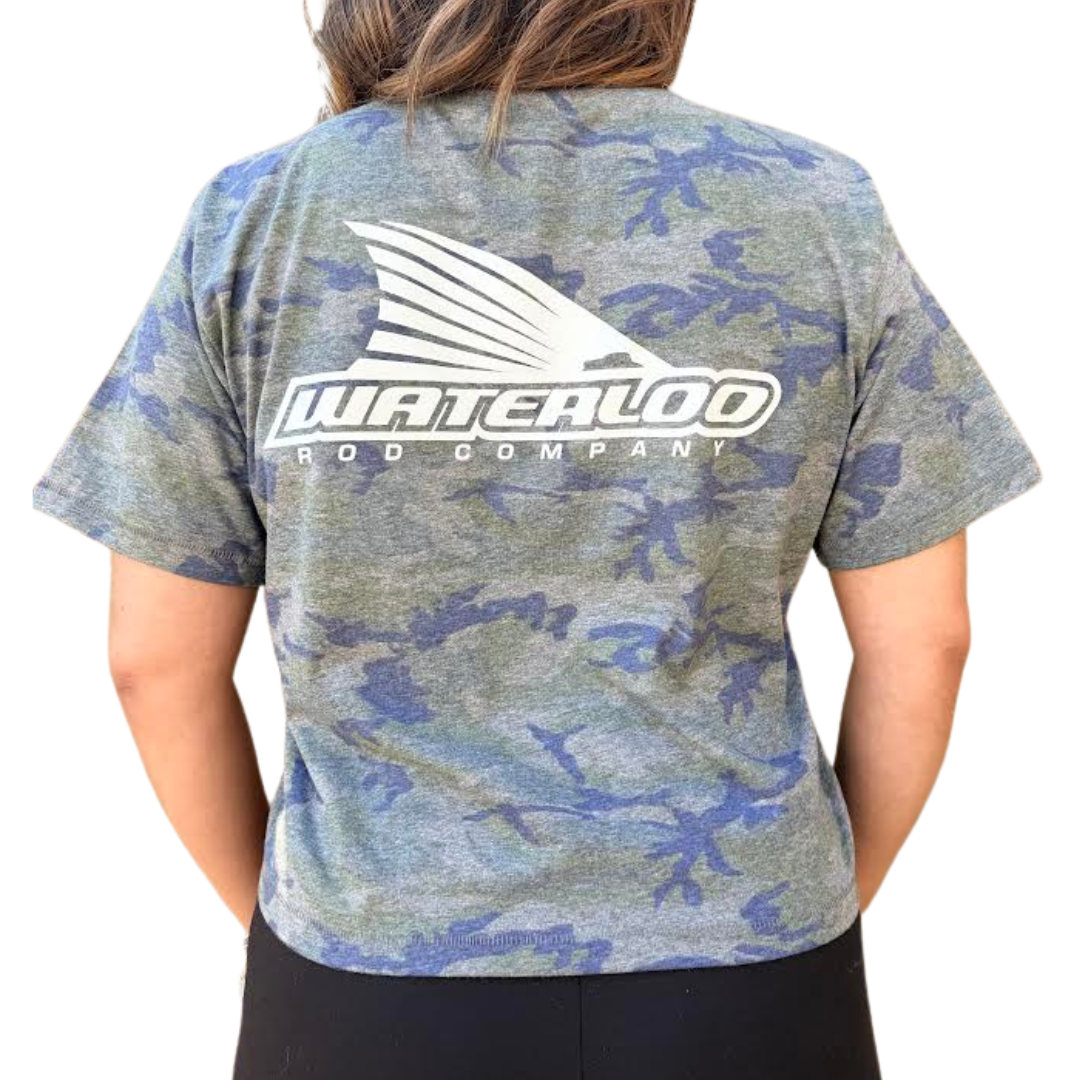 Women's Boxy Tee - Camo- Tails Up Logo