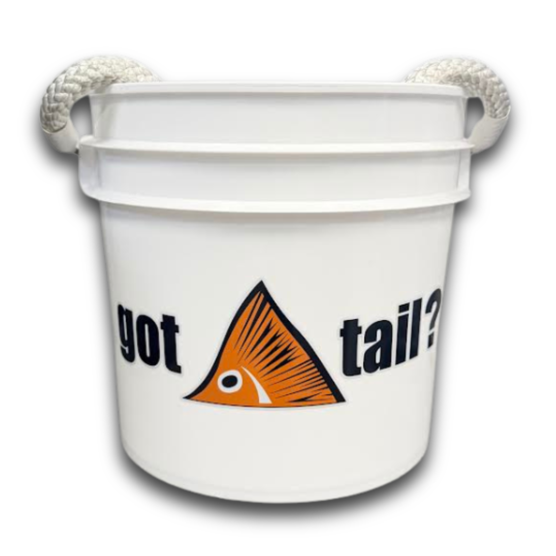 Got Tail? 5 Gallon Gray Bucket with Rope Handle